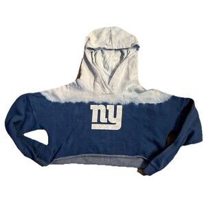 New York Giants Girls' Cropped Pullover Hoodie - Size XL